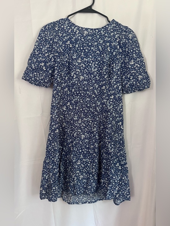 Old Navy Dresses & Skirts - Old Navy Navy Blue Floral Puff-Sleeve Midi Dress